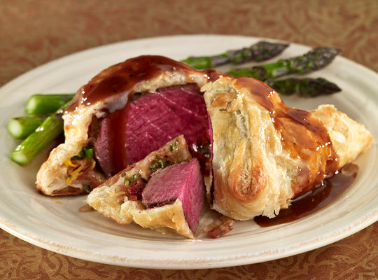 Southern Beef Wellington with Red Wine Sauce